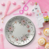 Elegante wilde bloem Bloemmotief zomer bruiloft Papieren Bordje (Feest)