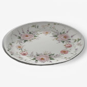 Elegante wilde bloem Bloemmotief zomer bruiloft Papieren Bordje (Gekanteld)