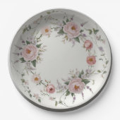 Elegante wilde bloem Bloemmotief zomer bruiloft Papieren Bordje (Voorkant)