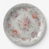 Elegante wilde bloem Bloemmotief zomer bruiloft Papieren Bordje (Voorkant)