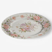 Elegante wilde bloem Bloempatroon zomer bruiloft Papieren Bordje (Gekanteld)