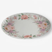 Elegante wilde bloem Bloempatroon zomer bruiloft Papieren Bordje (Gekanteld)