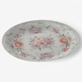 Elegante wilde bloem bloempatroon zomer bruiloft papieren bordje (Gekanteld)