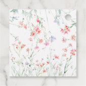 Elegante Wilde Bloem Bloemrijke Bruids Bruiloft Be Bedankjes Labels (Achterkant)