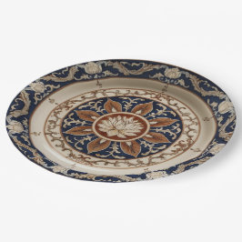 Elegante wilde bloem Bloemrijke Victoriaanse keram Papieren Bordje