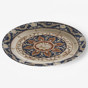 Elegante wilde bloem Bloemrijke Victoriaanse keram Papieren Bordje