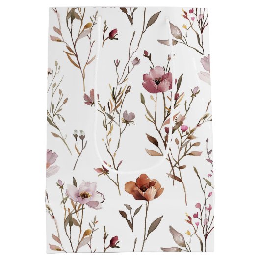 Elegante wilde bloem bohemian medium cadeauzakje (Achterkant)