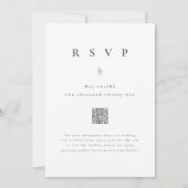 Elegante Wilde Bloem Boho Blauwe Roze Trouw QR Cod Kaart (Achterkant)