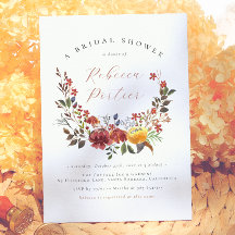 Elegante Wilde Bloem Boho Bloemrijke Herfst Bruids