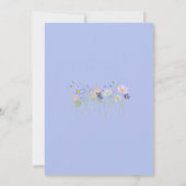 Elegante Wilde Bloem Boho Bloemstuk Blauwe & Roze Kaart (Achterkant)
