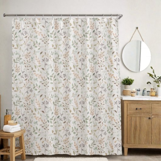 Elegante Wilde Bloem Boho Douchegordijn