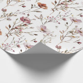 Elegante wilde bloem Boho inpakpapier (Hoek)