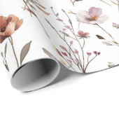 Elegante wilde bloem Boho inpakpapier (Rol Hoek)