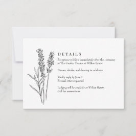 Elegante Wilde Bloem Boho Trouw RSVP Kaart