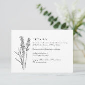 Elegante Wilde Bloem Boho Trouw RSVP Kaart (Staand voorkant)