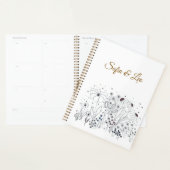 Elegante Wilde Bloem Botanische Trouwplanner Planner (Display)