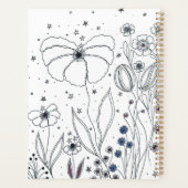 Elegante Wilde Bloem Botanische Trouwplanner Planner (Achterkant)