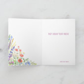 Elegante Wilde Bloem Botanische Valentijn Vakantie Kaart (Binnen)