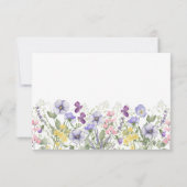 Elegante Wilde Bloem Bruiloft Bedankkaart (Achterkant)