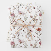 Elegante wilde bloem bruiloft cadeau inpakpapier vel (In situ)