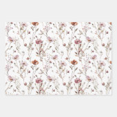 Elegante wilde bloem bruiloft cadeau inpakpapier vel (Voorkant)