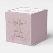 Elegante Wilde Bloem Bruiloft Favor Doos Bedankdoosjes (Voorkant Zijde)