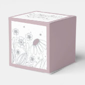 Elegante Wilde Bloem Bruiloft Favor Doos Bedankdoosjes (Achterkant)