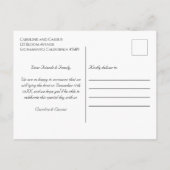 Elegante wilde bloem bruiloft kalender opslaan van aankondigingskaart (Achterkant)