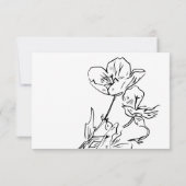 Elegante Wilde Bloem Bruiloft RSVP Kaart (Achterkant)