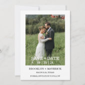 Elegante Wilde Bloem Bruiloft Save The Date Kaart (Voorkant)