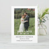 Elegante Wilde Bloem Bruiloft Save The Date Kaart (Staand voorkant)