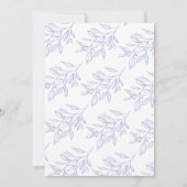 Elegante Wilde Bloem Bruiloftsinvatie Kaart (Achterkant)