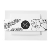 Elegante Wilde Bloem Buikband Uitnodigingen Wikkel (Voorkant Voorbeeld)