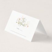 Elegante Wilde Bloem Buiten Trouwtafel Nummer Kaart (Voorkant)