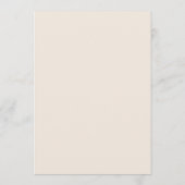 Elegante Wilde Bloem Dranken Bruiloft Menu (Achterkant)