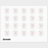 Elegante Wilde Bloem Gardeer Bakkerij Ronde Sticker (Vel)