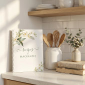 Elegante wilde bloem groen botanisch recept notitieboek