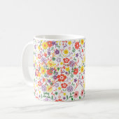Elegante Wilde Bloem Koffiemok | Bloemige Botanisc (Voorkant links)