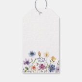 Elegante wilde bloem lente bruiloft gepersonalisee cadeaulabel (Achterkant)