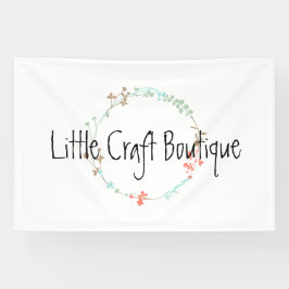 Elegante wilde bloem lijnenkunst krans spandoek