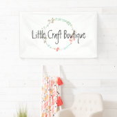 Elegante wilde bloem lijnenkunst krans spandoek (Insitu)