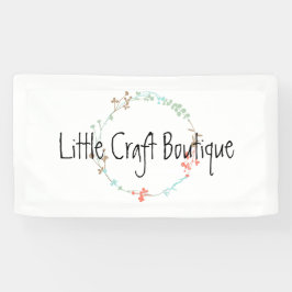 Elegante wilde bloem lijnenkunst krans spandoek