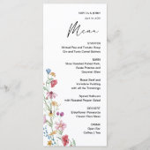 Elegante Wilde Bloem Menu (Voorkant)