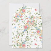 Elegante Wilde Bloem Monogram Bruiloftsboog Kaart (Achterkant)