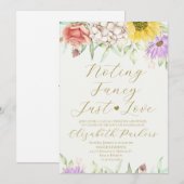 Elegante Wilde Bloem Niets Ingewikkelds Alleen Lie Kaart (Voorkant / Achterkant)