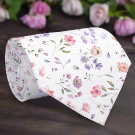 Elegante wilde bloem op witte achtergrond bruiloft stropdas