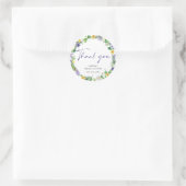 Elegante wilde bloem ronde sticker (Tas)