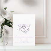 Elegante Wilde Bloem RSVP Kaart