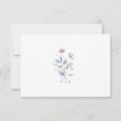 Elegante Wilde Bloem RSVP Kaartje (Achterkant)