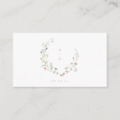 Elegante Wilde Bloem Rustieke Boho Bruidsregister Informatiekaartje (Achterkant)